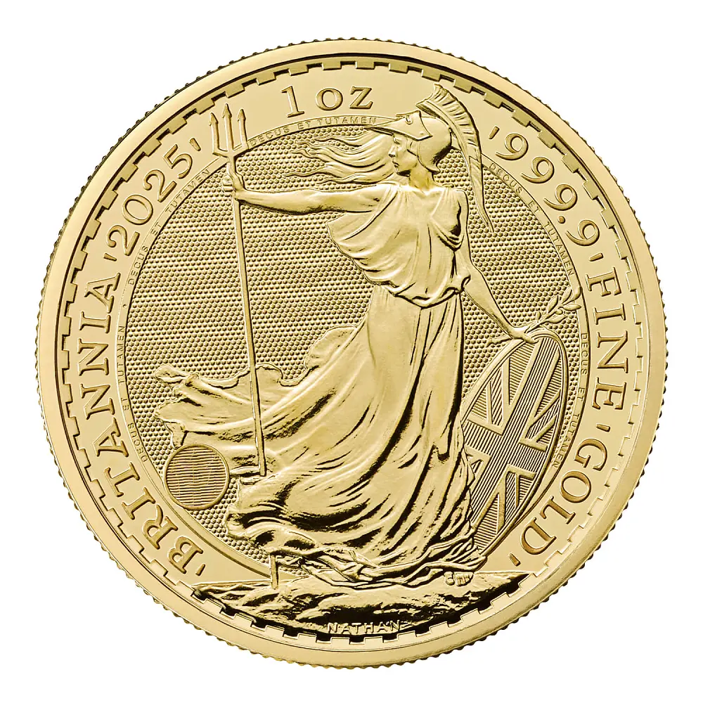 2025 Britannia 1oz Gold Bullion Coin Reverse