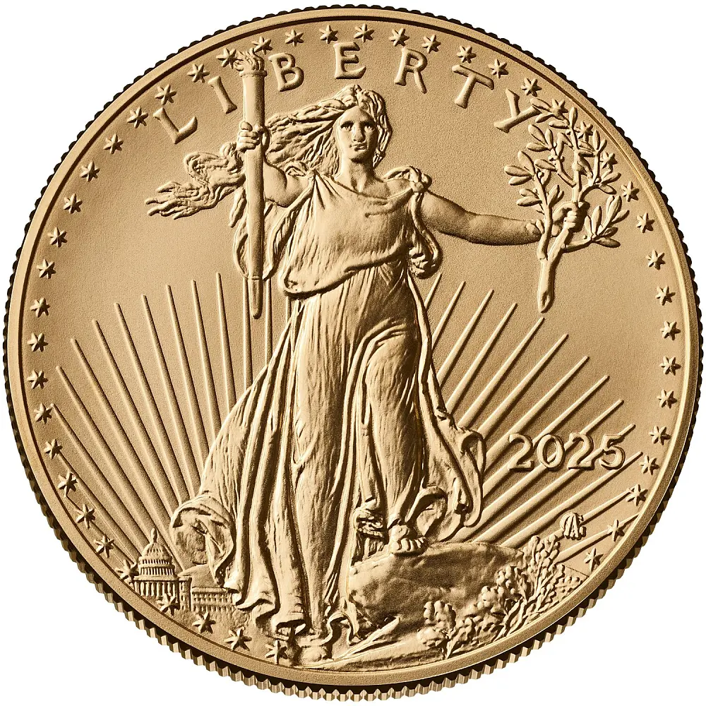 2025 American Eagle 1oz Gold Bullion Coin Obverse