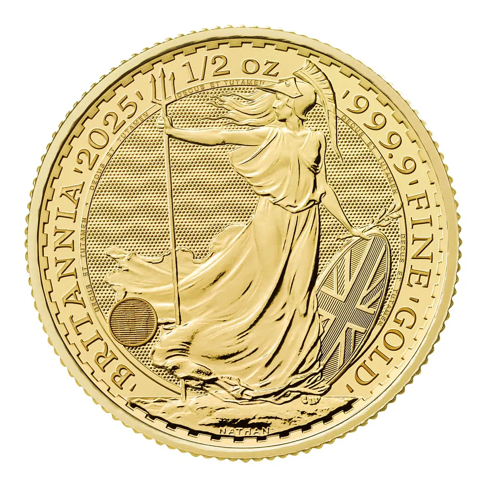 2025 Britannia 0.5oz Gold Bullion Coin Reverse