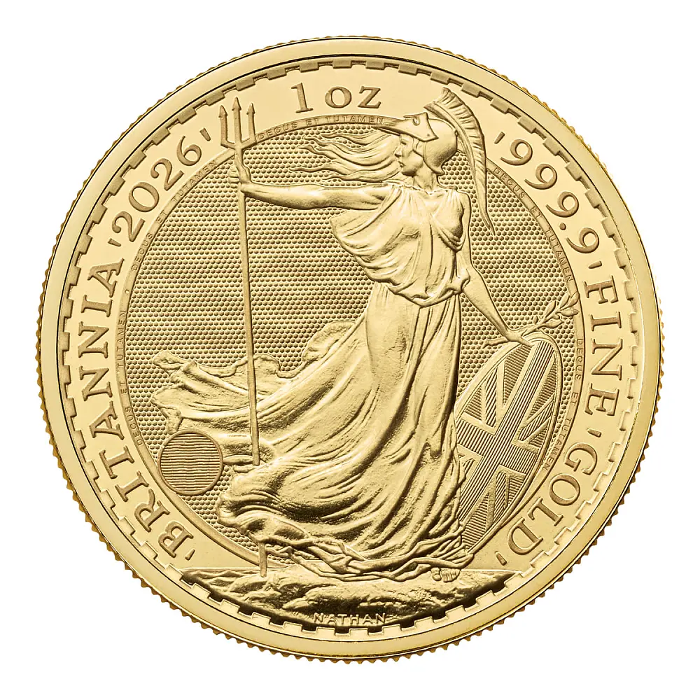 2026 Britannia 1oz Gold Bullion Coin Reverse