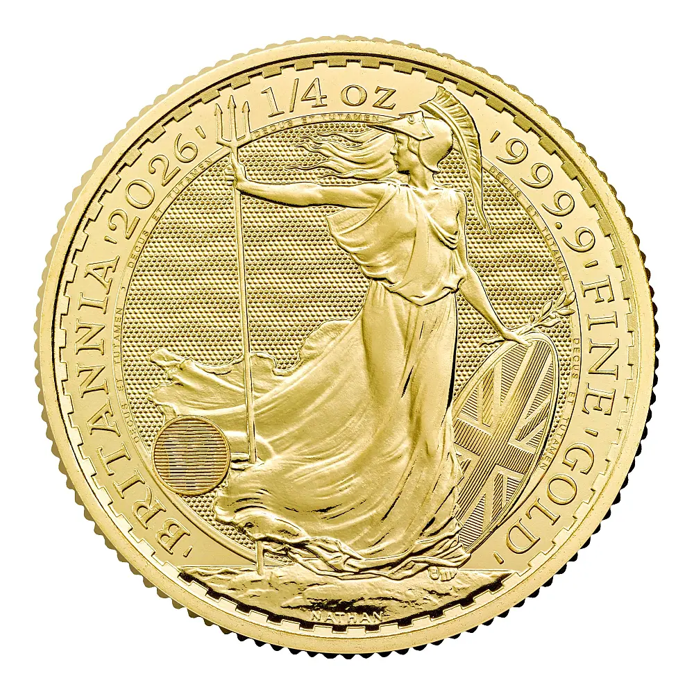 2026 Britannia 1/4oz Gold Bullion Coin Reverse