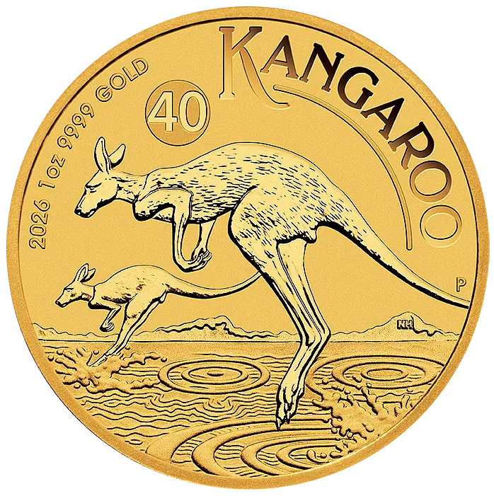 2026 Australian Kangaroo 1oz Gold Bullion Coin Reverse