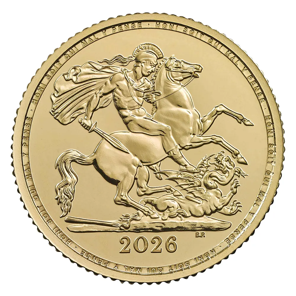 2026 Half Sovereign Gold Bullion Coin Reverse