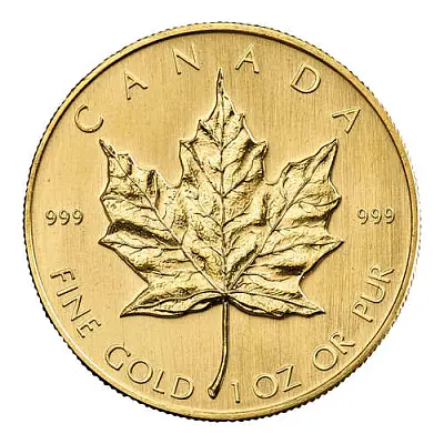 Maple 1oz Gold Bullion Coin Best Value Reverse