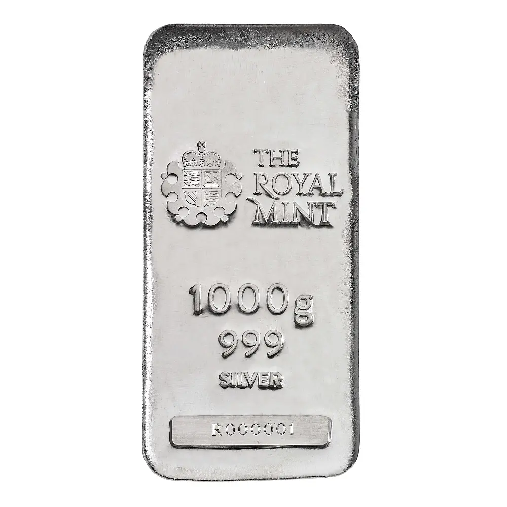 1kg The Royal Mint Silver Cast Bar