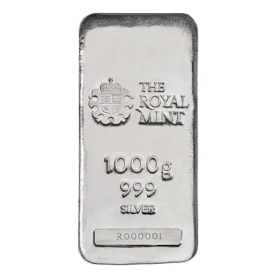 1kg The Royal Mint Silver Cast Bar 1kg The Royal Mint Silver Cast Bar
